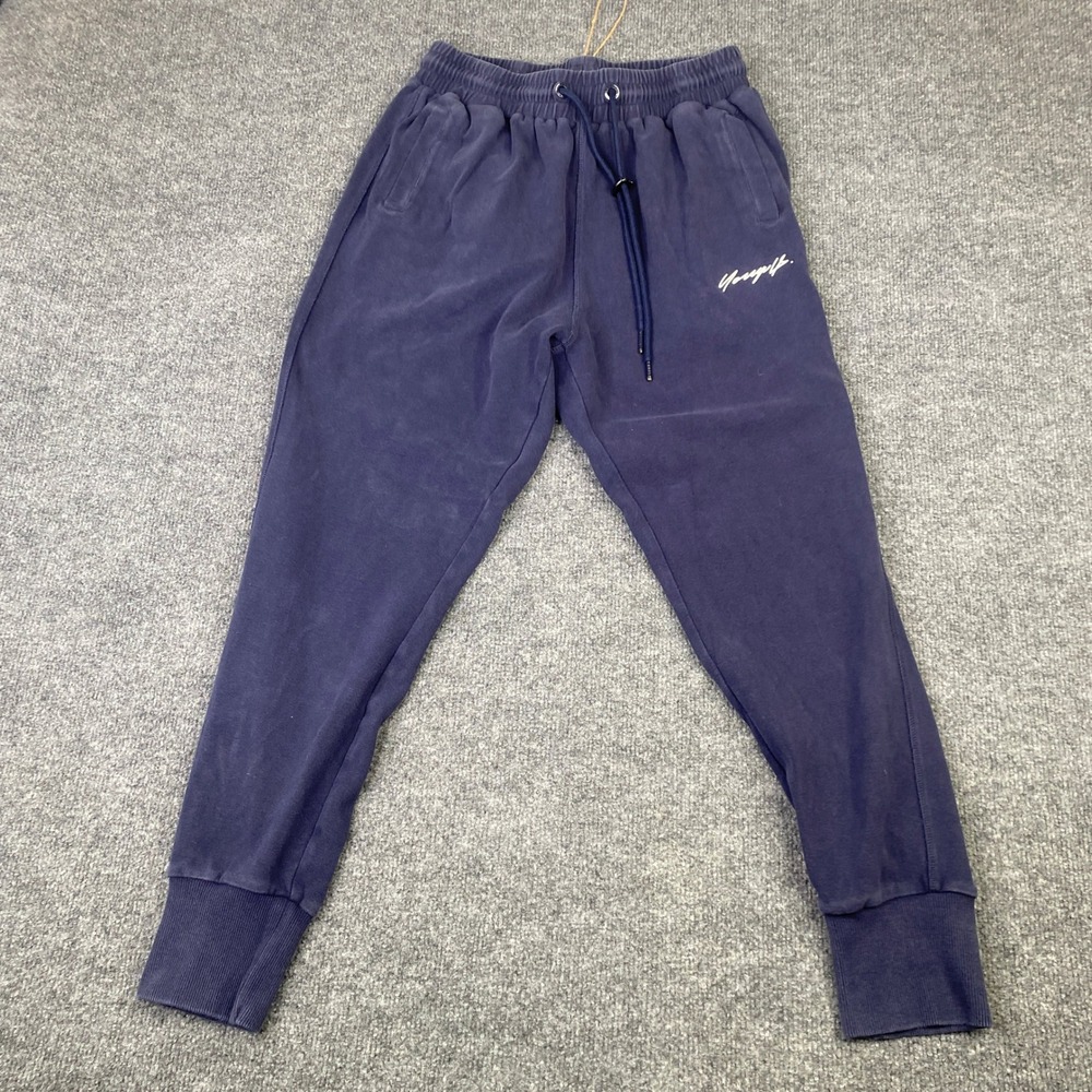 YoungLA 228 YLA2058 Mens Navy Blue Jogger Sweatpants Large